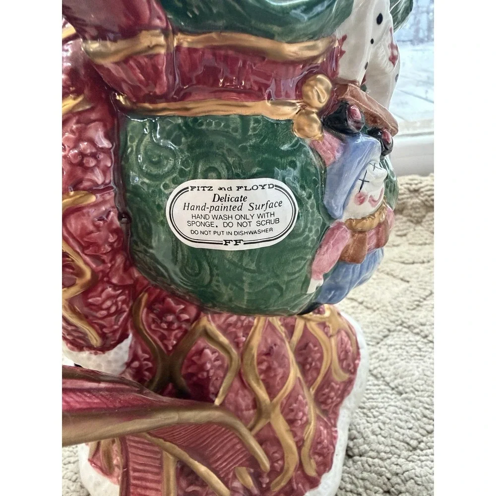 Fitz and Floyd Christmas Santa with bag of toys tea pot